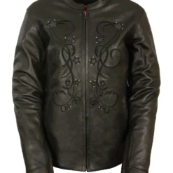 Milwaukee Leather Women's Reflective Star Leather Jacket