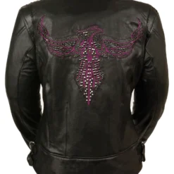 Milwaukee Leather Women's Concealed Carry Embroidered Phoenix Leather Jacket - 4X -Default Template 4 2000255670 917 P2