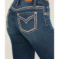 Shyanne Women's Scroll Dark Wash Bootcut Jeans  -Default Template 4 2000291152 400 P4
