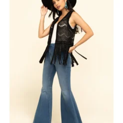 Vocal Women's Lace Studded Fringe Vest 11 Vocal Women's Lace Studded Fringe Vest -Default Template 4 2000324939 001 P6