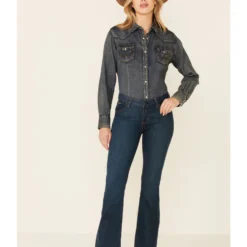 Kimes Ranch Women's Dark Wash Lola Raw Trousers