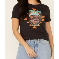 Wrangler Women's Southwestern Horseshoe Desert Graphic Tee  -Default Template 4 2000335858 001 P3