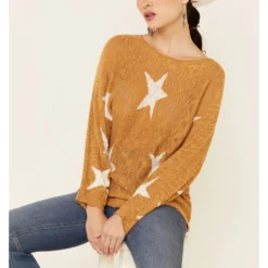 Wishlist Women's Star Print Pullover Sweater