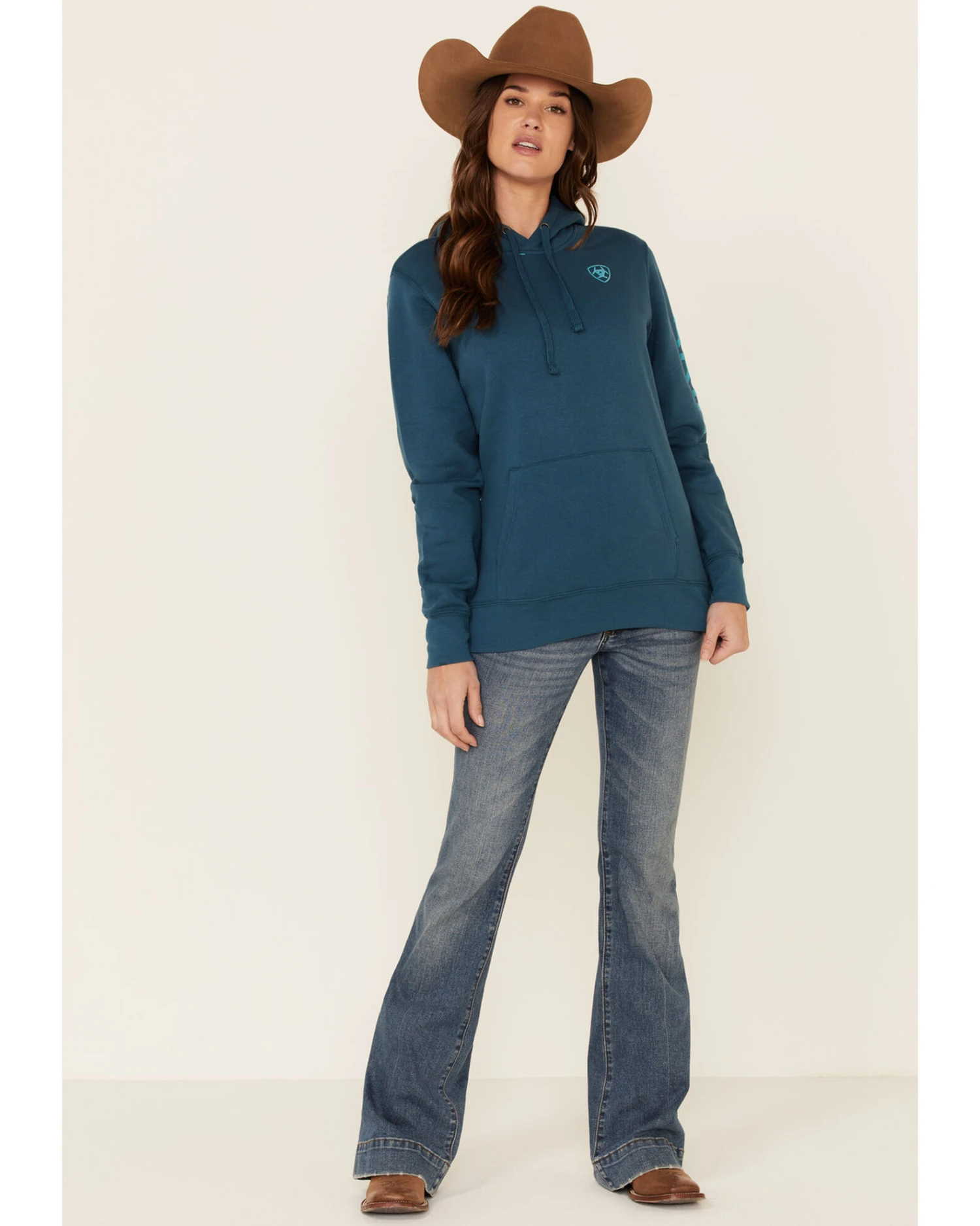 Ariat Women's Eurasian R.E.A.L Arm Logo Graphic Hoodie 2 Ariat Women's Eurasian R.E.A.L Arm Logo Graphic Hoodie - Image 2