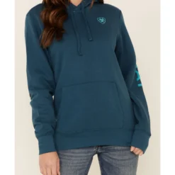 Ariat Women's Eurasian R.E.A.L Arm Logo Graphic Hoodie 7 Ariat Women's Eurasian R.E.A.L Arm Logo Graphic Hoodie -Default Template 4 2000341891 410 P3
