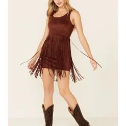 Idyllwind Women's Lady Luck Faux Suede Fringe Dress