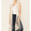 Fornia Women's Fringe Faux Suede Vest
