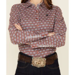 Cinch Women's Geo Print Long Sleeve Button Down Western Core Shirt  -Default Template 4 2000355898 220 P3