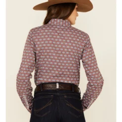 Cinch Women's Geo Print Long Sleeve Button Down Western Core Shirt  -Default Template 4 2000355898 220 P4