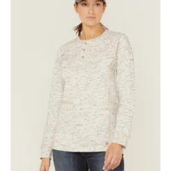 Ariat Women's FR Air Henley Long Sleeve Work Pocket Shirt 