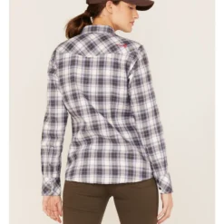 Ariat Women's FR Whitney Plaid Print Long Sleeve Snap Work Shirt 7 Ariat Women's FR Whitney Plaid Print Long Sleeve Snap Work Shirt -Default Template 4 2000356559 570 P4