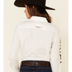 Ariat Women's Team Kirby Leopard Logo Long Sleeve Button Down Stretch Shirt 7 Ariat Women's Team Kirby Leopard Logo Long Sleeve Button Down Stretch Shirt -Default Template 4 2000356992 100 P4