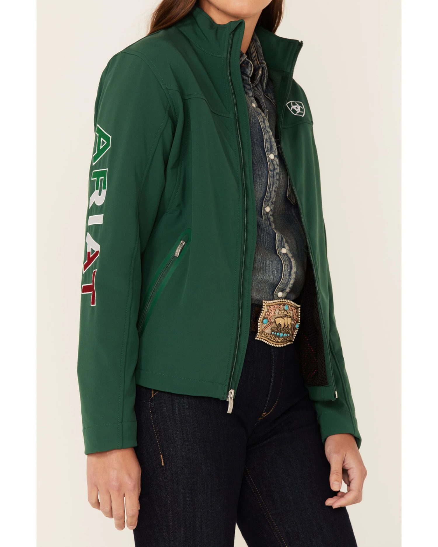 Ariat Women's Classic Team Mexico Softshell Jacket 2 Ariat Women's Classic Team Mexico Softshell Jacket - Image 2