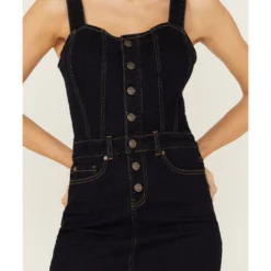 Shyanne Women's Dark Wash Denim Button Mini Dress 6 Shyanne Women's Dark Wash Denim Button Mini Dress -Default Template 4 2000358487 416 P3