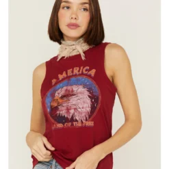 Shyanne Women's America Eagle Red Graphic Tank