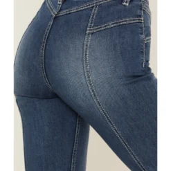 Shyanne Women's Medium Dark Wash High Rise Seam Detail Flare Jeans -Default Template 4 2000358735 414 P4