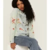 Stetson Women's Embroidered Floral Denim Jacket 
