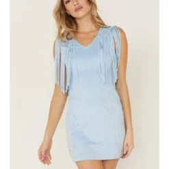 Idyllwind Women's Lady Bird Fringe Faux Suede Dress 