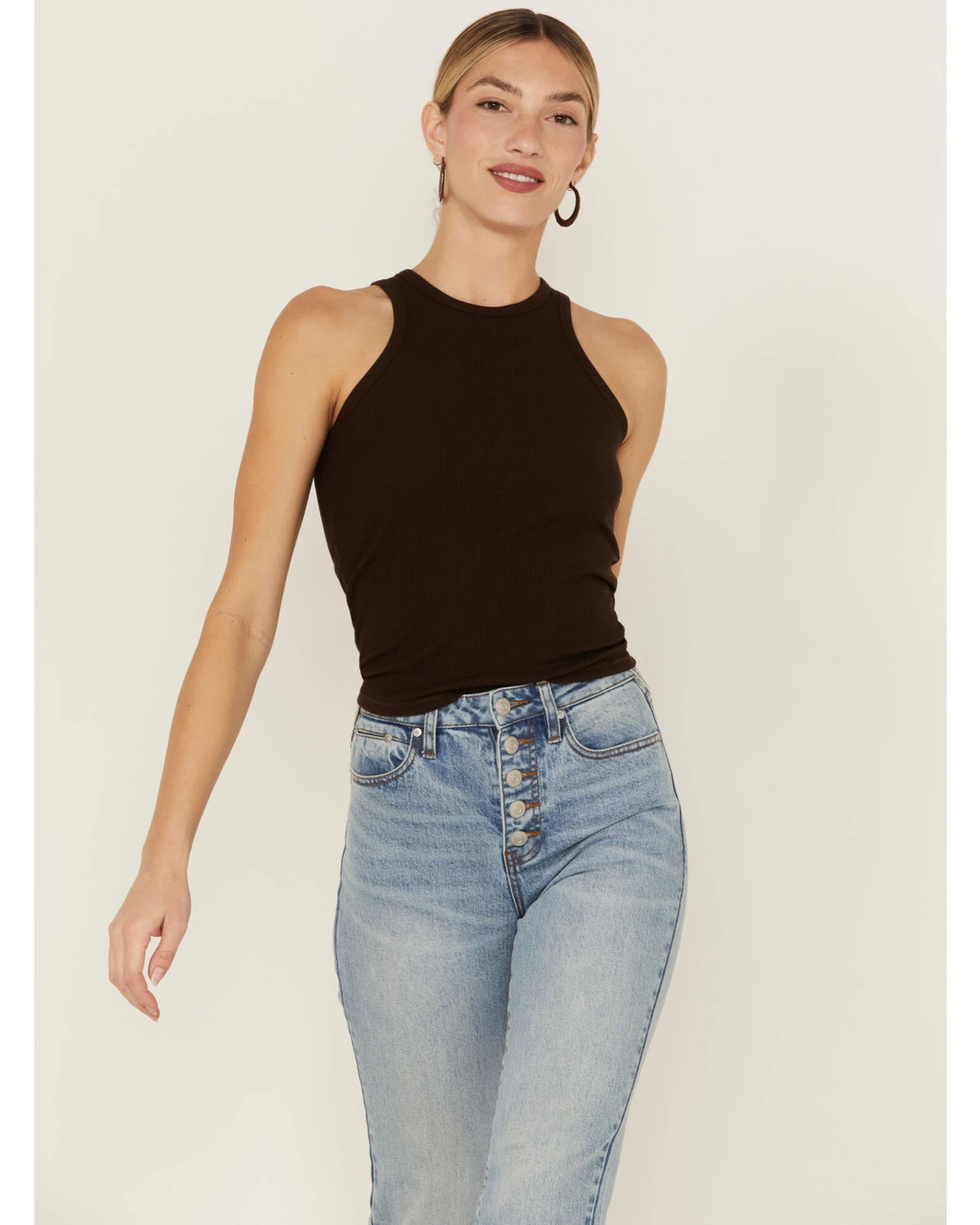 Cleo + Wolf Women's Easy Ribbed Layering Tank Top 1 Cleo + Wolf Women's Easy Ribbed Layering Tank Top