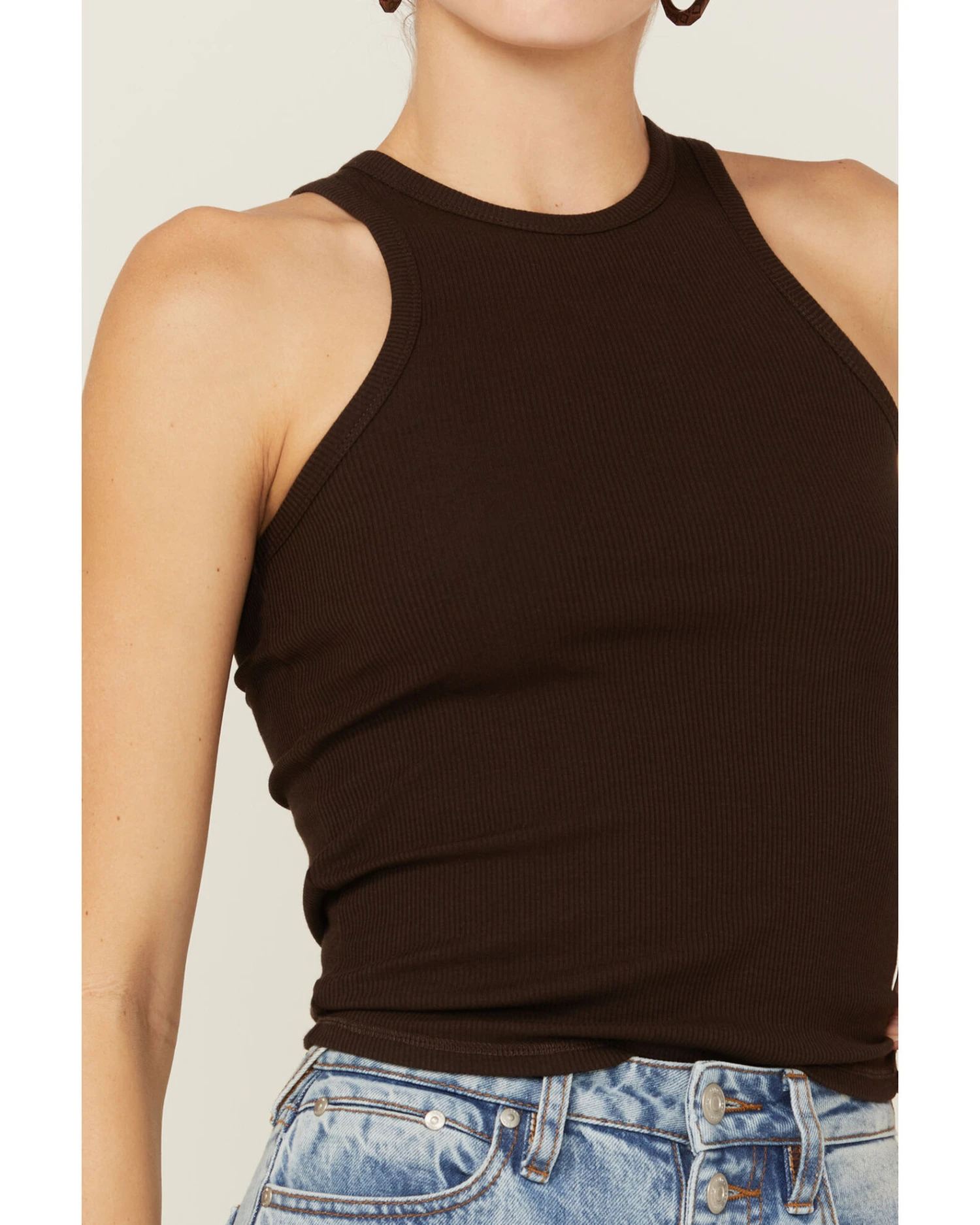 Cleo + Wolf Women's Easy Ribbed Layering Tank Top 2 Cleo + Wolf Women's Easy Ribbed Layering Tank Top - Image 2