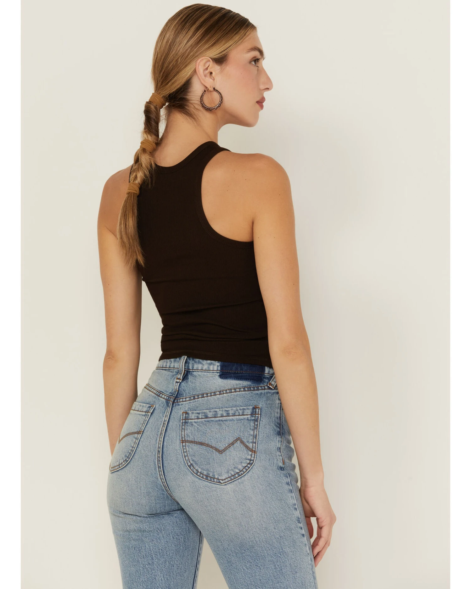 Cleo + Wolf Women's Easy Ribbed Layering Tank Top 3 Cleo + Wolf Women's Easy Ribbed Layering Tank Top - Image 3