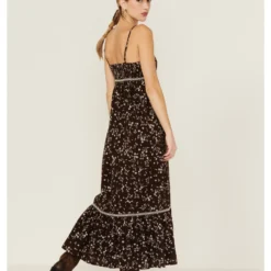 Cleo + Wolf Women's Dark Brown Floral Duster Dress -Default Template 4 2000359353 201 P4