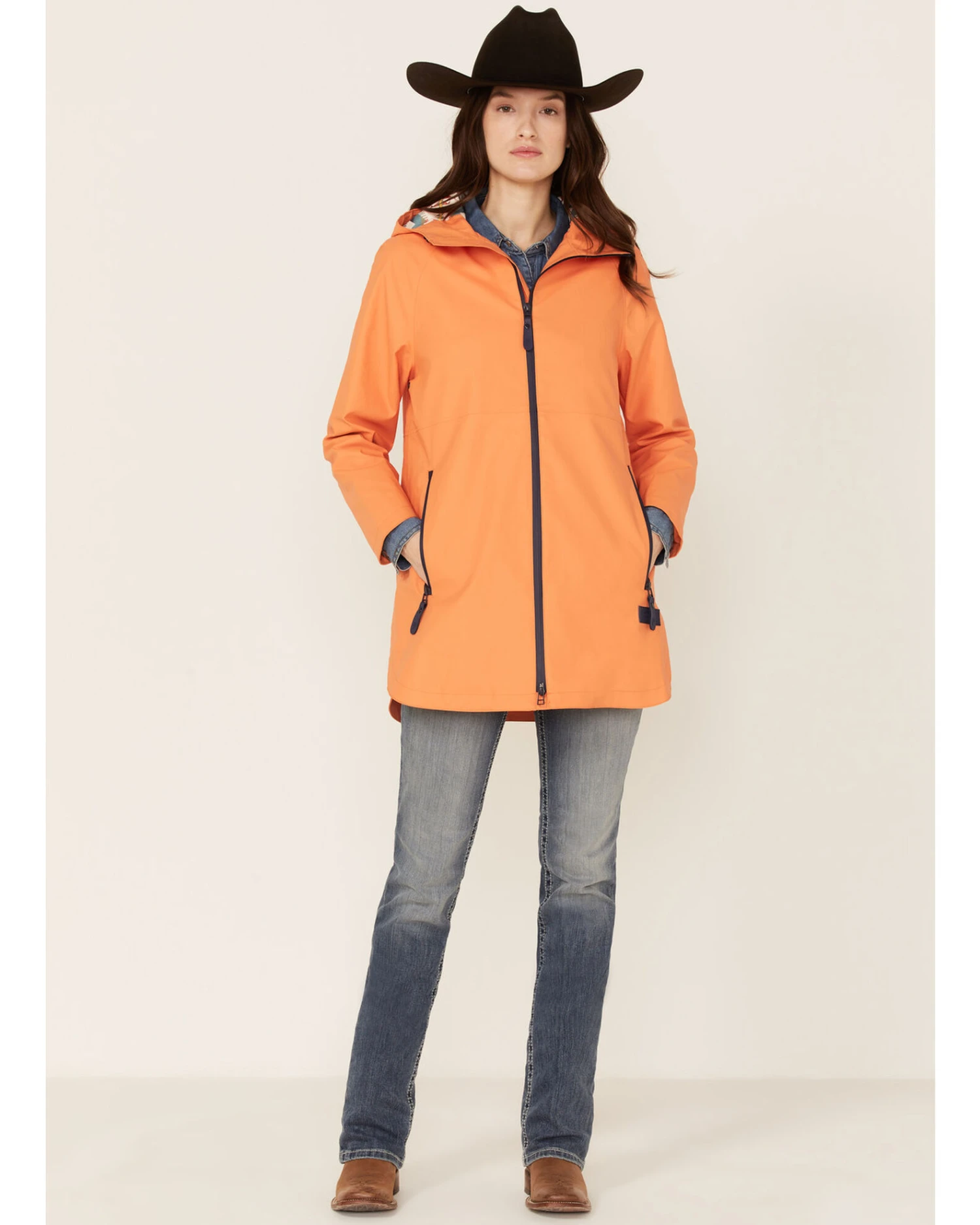 Pendleton Women's Shoalwater Hooded Rain Topper Jacket 4 Pendleton Women's Shoalwater Hooded Rain Topper Jacket - Image 4