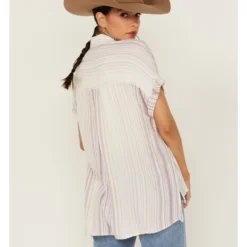 North River Women's Crinkle Ryn Stripe Short Sleeve Shirt 6 North River Women's Crinkle Ryn Stripe Short Sleeve Shirt -Default Template 4 2000362723 103 P3