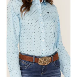 Cinch Women's Star Geo Print Button Down Long Sleeve Western Shirt -Default Template 4 2000362794 450 P3