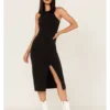 Cleo + Wolf Women's Halter Slit Midi Dress