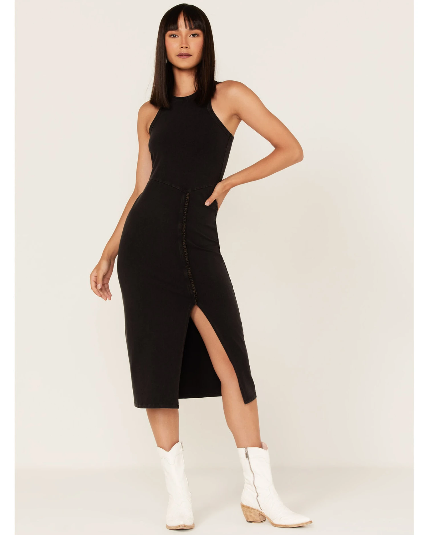 Cleo + Wolf Women's Halter Slit Midi Dress 1 Cleo + Wolf Women's Halter Slit Midi Dress