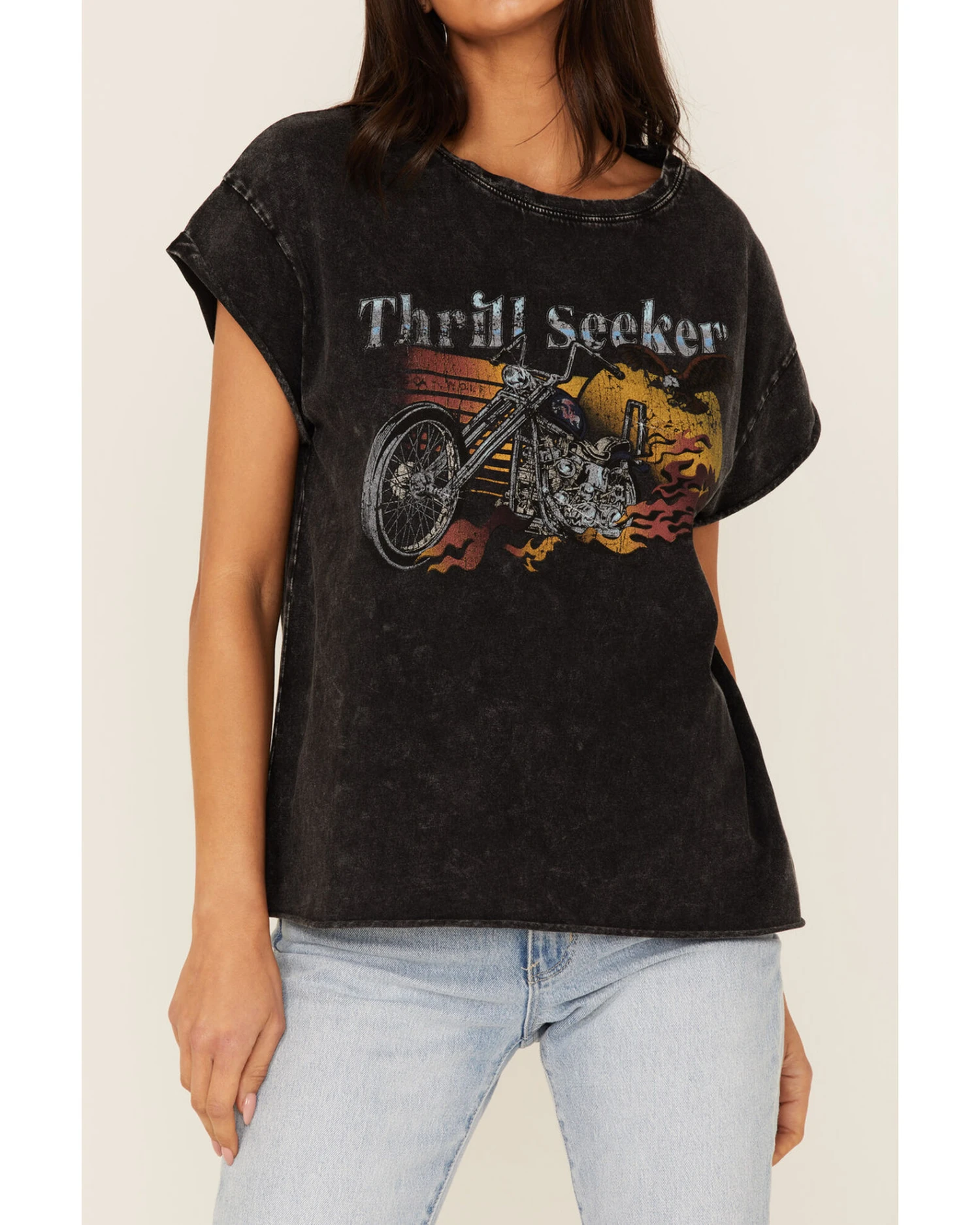 Cleo + Wolf Women's Thrill Seeker Moto Graphic Relaxed Tee 3 Cleo + Wolf Women's Thrill Seeker Moto Graphic Relaxed Tee - Image 3