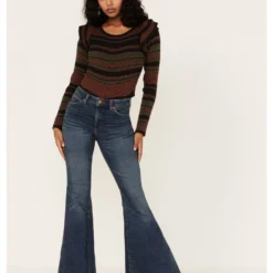 Wrangler Retro Women's Medium Wash High Rise Jana Flare Jeans