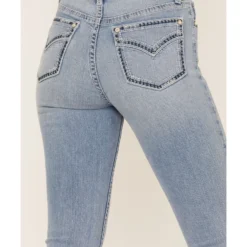 Shyanne Women's Light Wash Mid Rise Signature Embroidery Bootcut Jeans -Default Template 4 2000365358 415 P4