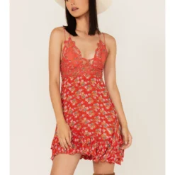 Free People Women's Adella Floral Print Sleeveless Slip Dress