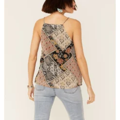 Miss Me Women's Multicolored Patchwork Lace Tank -Default Template 4 2000366575 001 P3