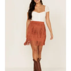 Idyllwind Women's Chestnut Trail Faux Suede Skirt 