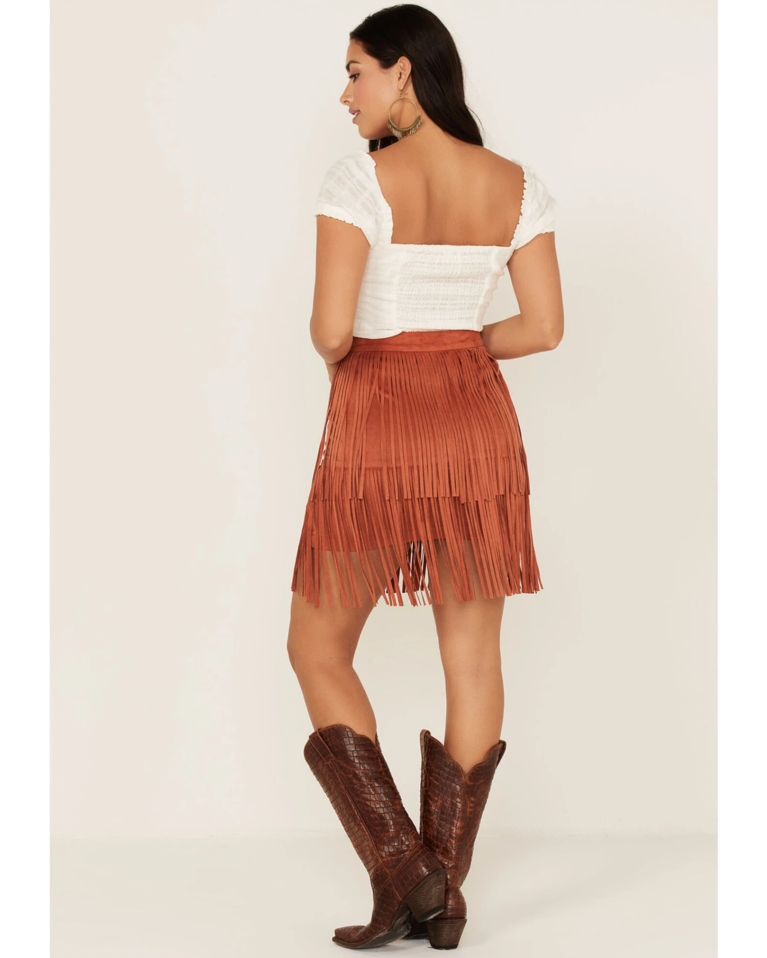 Idyllwind Women's Chestnut Trail Faux Suede Skirt 3 Idyllwind Women's Chestnut Trail Faux Suede Skirt - Image 3