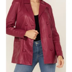 Mauritus Leather Women's Flora RF Leather Blazer -Default Template 4 2000371488 555 P3