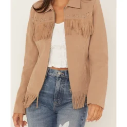 Fornia Women's Fringe Faux Leather Fringe Zip Jacket 6 Fornia Women's Fringe Faux Leather Fringe Zip Jacket -Default Template 4 2000371795 250 P3