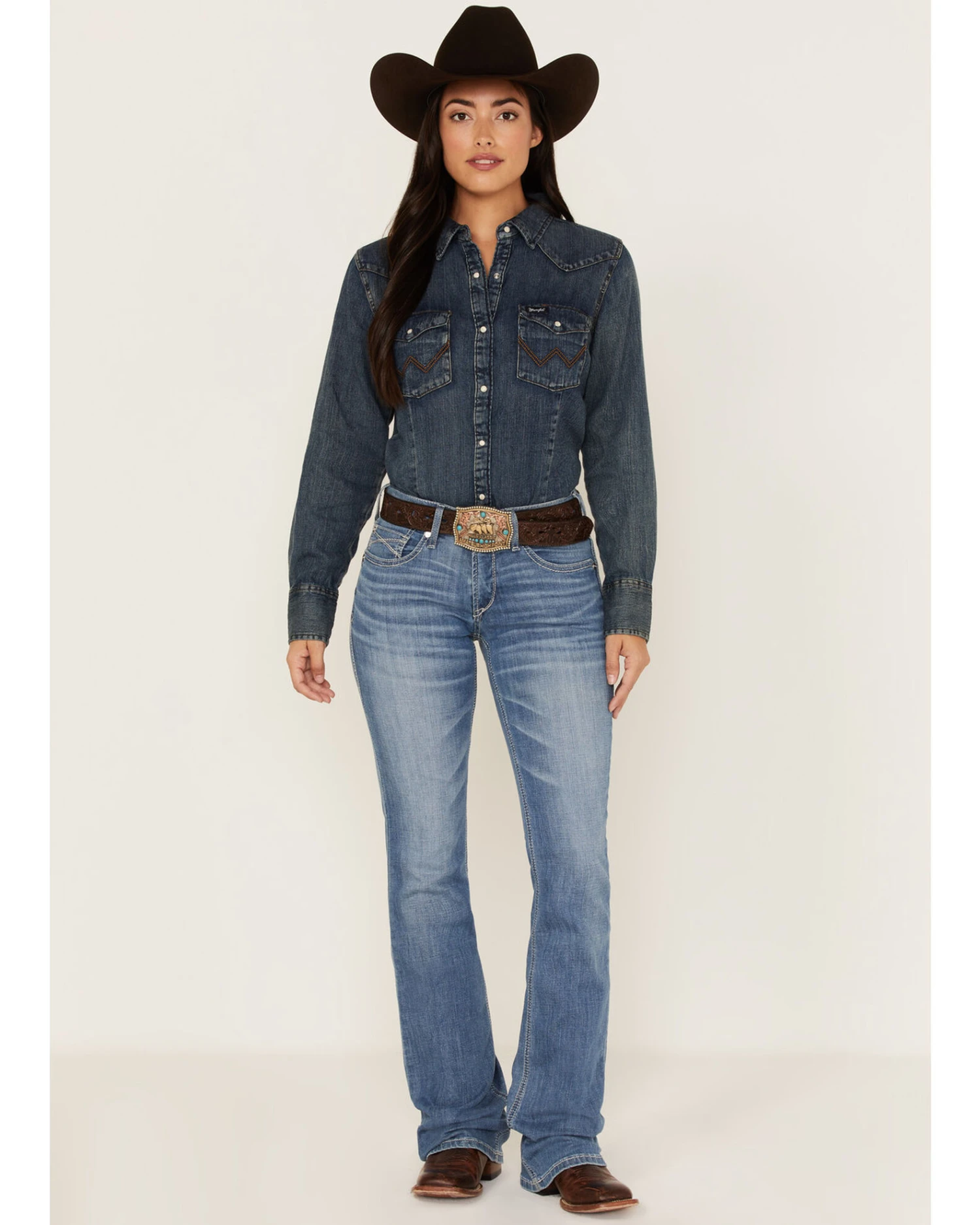 Ariat Women's R.E.A.L. Light Wash Mid Rise Allessandra Bootcut Jeans 1 Ariat Women's R.E.A.L. Light Wash Mid Rise Allessandra Bootcut Jeans