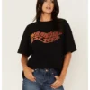 Wrangler Women's Est 1947 Fire Logo Graphic Girlfriend Tee