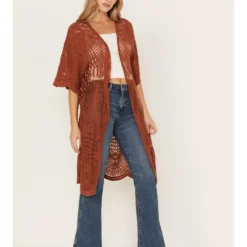 Shyanne Women's Geo Lace Short Sleeve Kimono