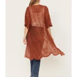 Shyanne Women's Geo Lace Short Sleeve Kimono 7 Shyanne Women's Geo Lace Short Sleeve Kimono -Default Template 4 2000372966 203 P4