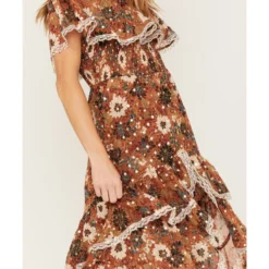 Shyanne Women's Floral Print Off-Shoulder Ruffle Maxi Dress -Default Template 4 2000372967 203 P3