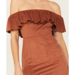Shyanne Women's Off Shoulder Faux Suede Dress 6 Shyanne Women's Off Shoulder Faux Suede Dress -Default Template 4 2000372982 203 P3