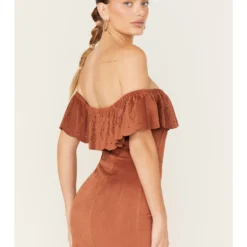 Shyanne Women's Off Shoulder Faux Suede Dress 7 Shyanne Women's Off Shoulder Faux Suede Dress -Default Template 4 2000372982 203 P4