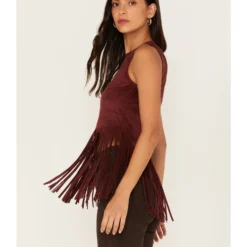 Shyanne Women's Faux Suede Fringe Tank Top  -Default Template 4 2000373017 646 P4