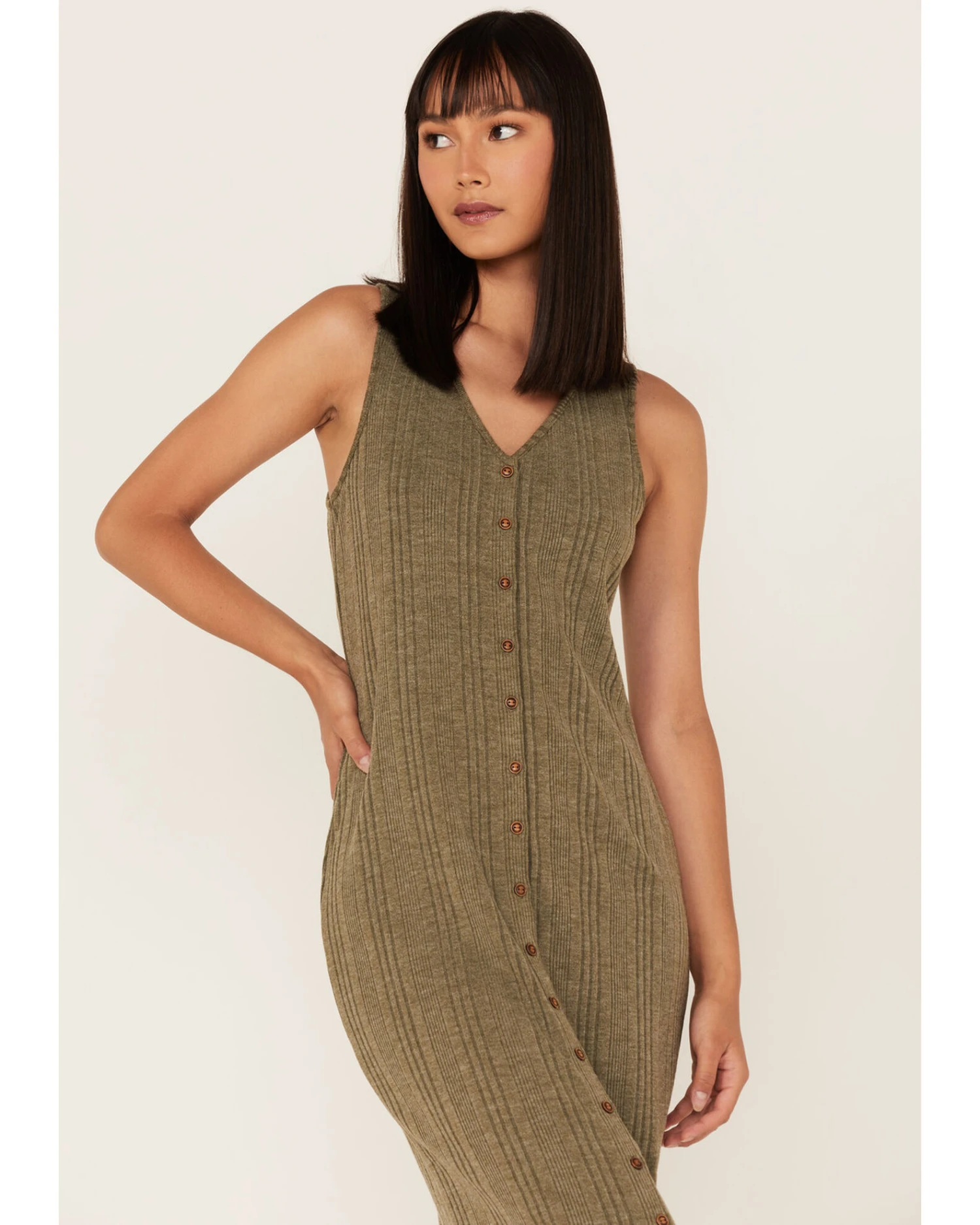 Cleo + Wolf Women's Ribbed Tank Midi Dress 2 Cleo + Wolf Women's Ribbed Tank Midi Dress - Image 2