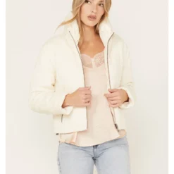 Cleo + Wolf Women's Quilted Corduroy Puffer Jacket